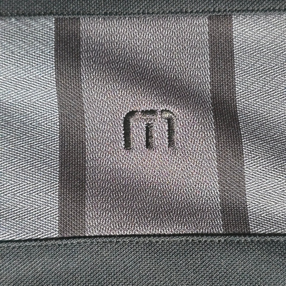 TravisMathew Polo Shirt Men XL Charcoal Grey GSK Logo Performance Golf - Picture 7 of 15